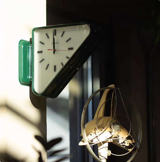 Retro Industrial Wall-Mount Clock