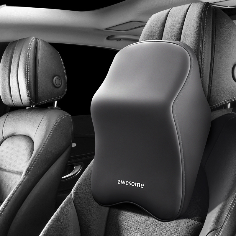 Memory Foam Headrest & Lumbar Cushion Set